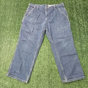 Carhartt FR Denim Carpenter Jean Men 36x26 Blue HRC 2 NFPA 2112 290-83 Work Wear